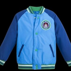Team Mickey Blue & Navy Kids Bomber Jacket